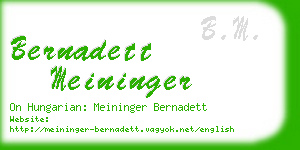 bernadett meininger business card